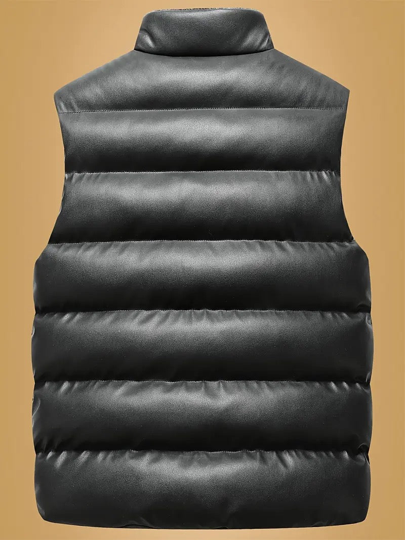 Signature Leather-Suede Vest