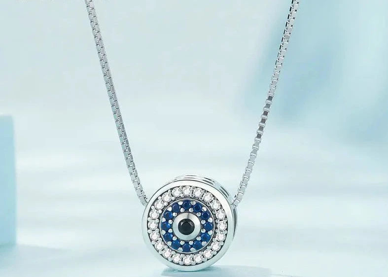 Guardian Sight Sterling Silver Evil Eye Necklace